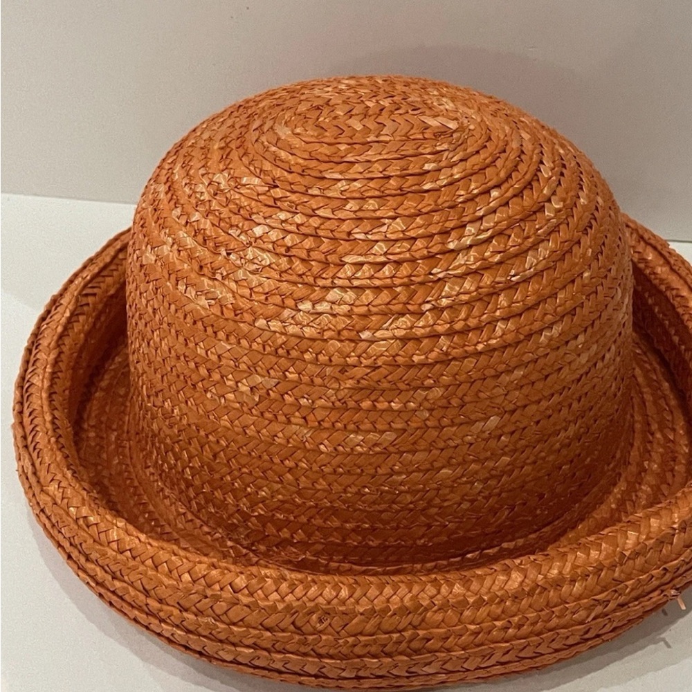 Vintage Straw Bowler Rolled Brim Hat- Arlin Brand- Women’s - Picture 2 of 4